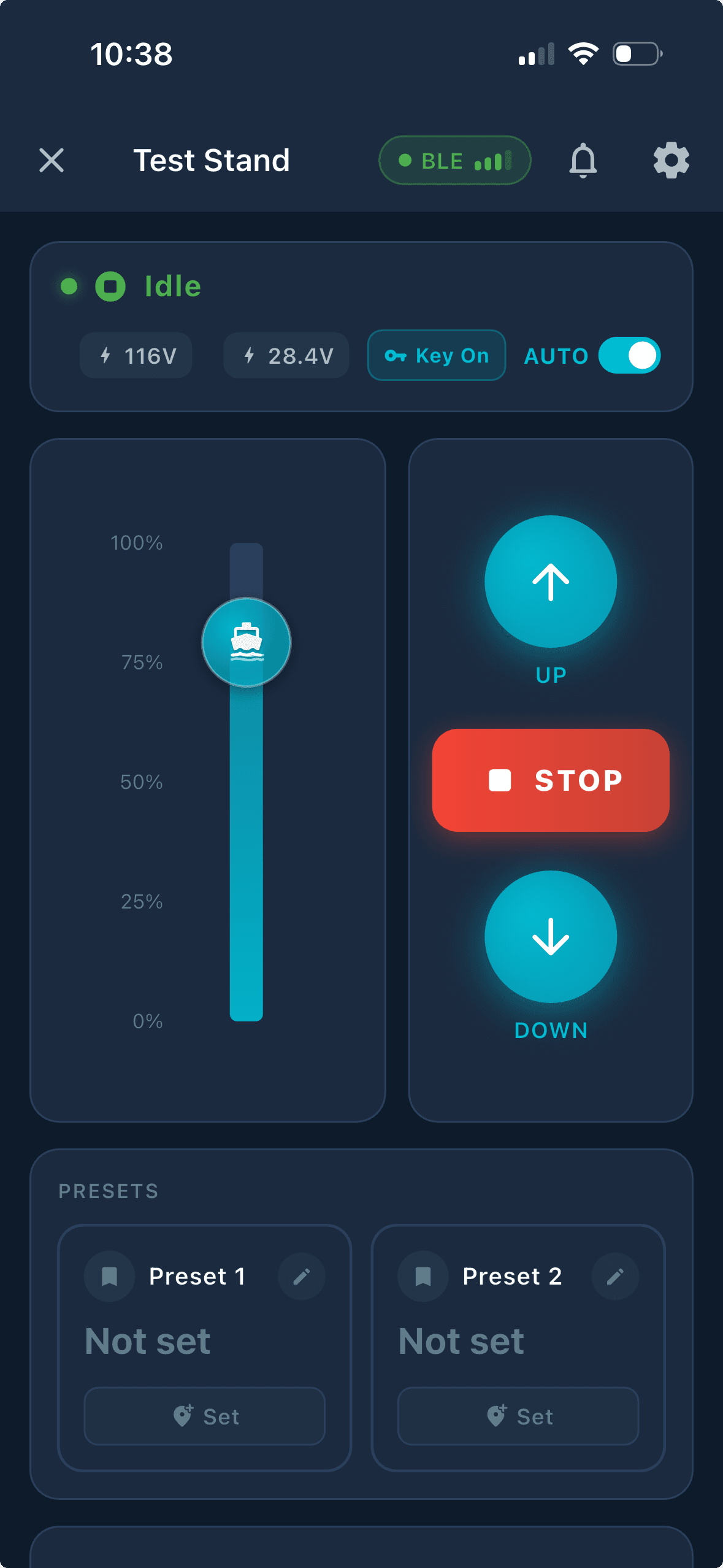 Atlantis Boater App smart lift idle screen
