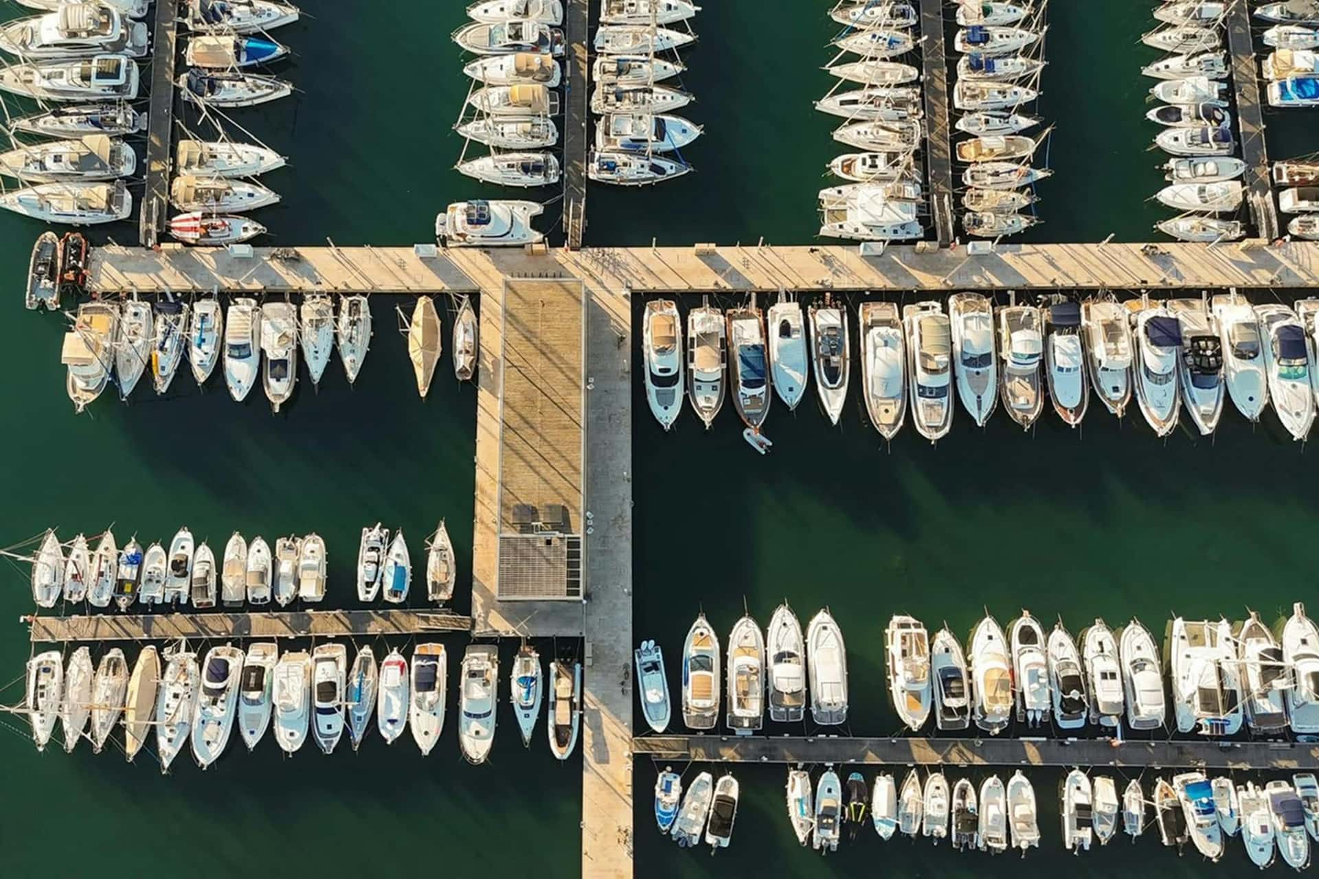Connected marina platform operations background